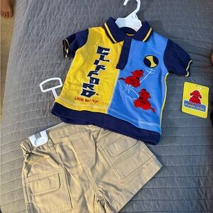 Rare Vintage Clifford’s Puppy Days Polo & Shorts Set – 12M – NWT